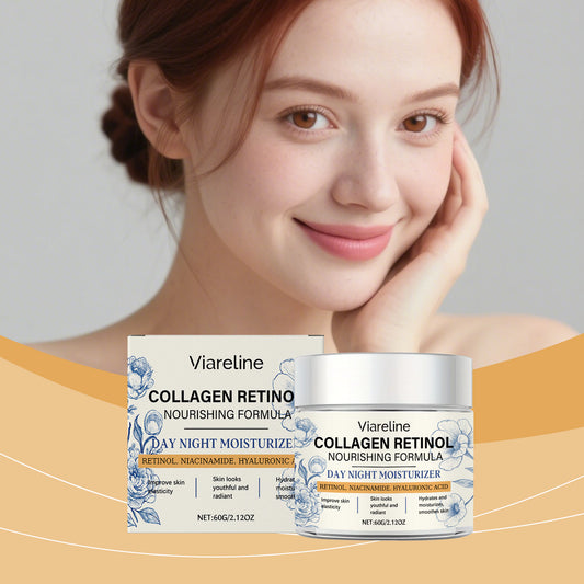 Viareline Retinol Moisturizing Cream Gentle Care Facial Skin Lubricating Elastic Tender Nourishing Moisturizing Cream