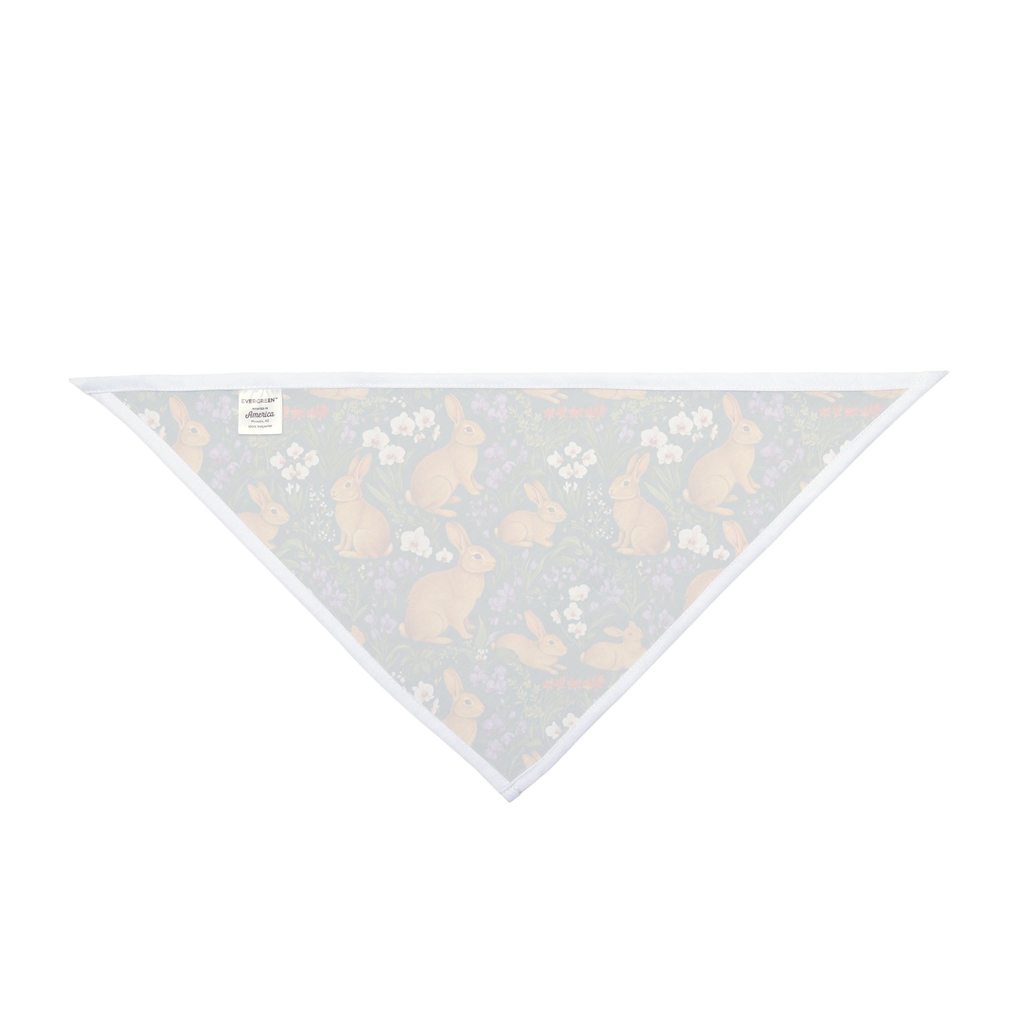 Bunny Meadow Pet Bandana – Floral Rabbit Pattern Collar Accessory