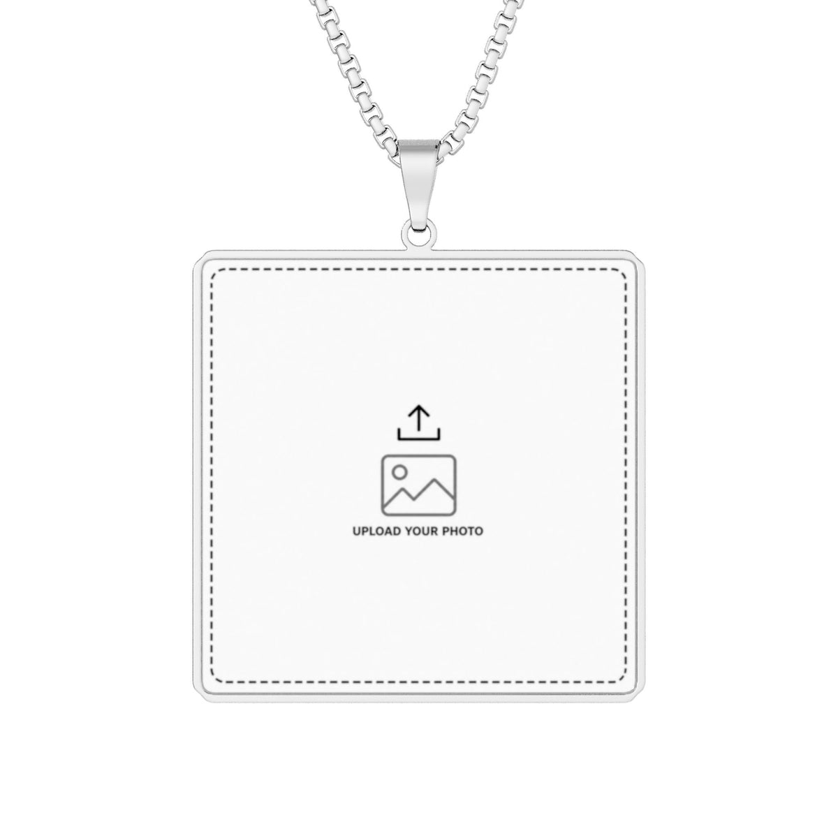 Personalized Photo Pendant Necklace — Custom Cut Square Keepsake