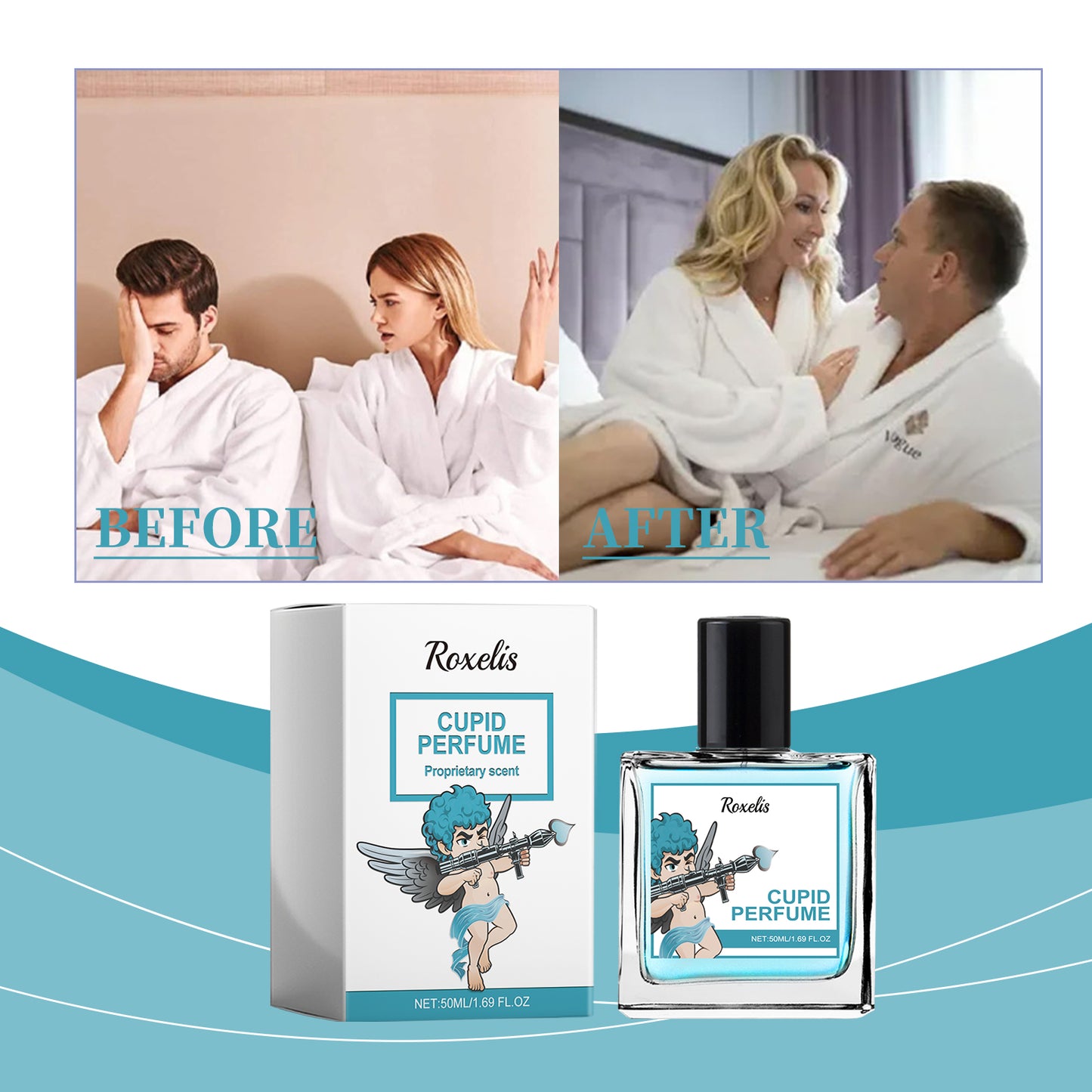 Roxelis Cologne Cupid Perfume Spray Gentle and Elegant Portable Fragrance for Couples Dating Atmosphere