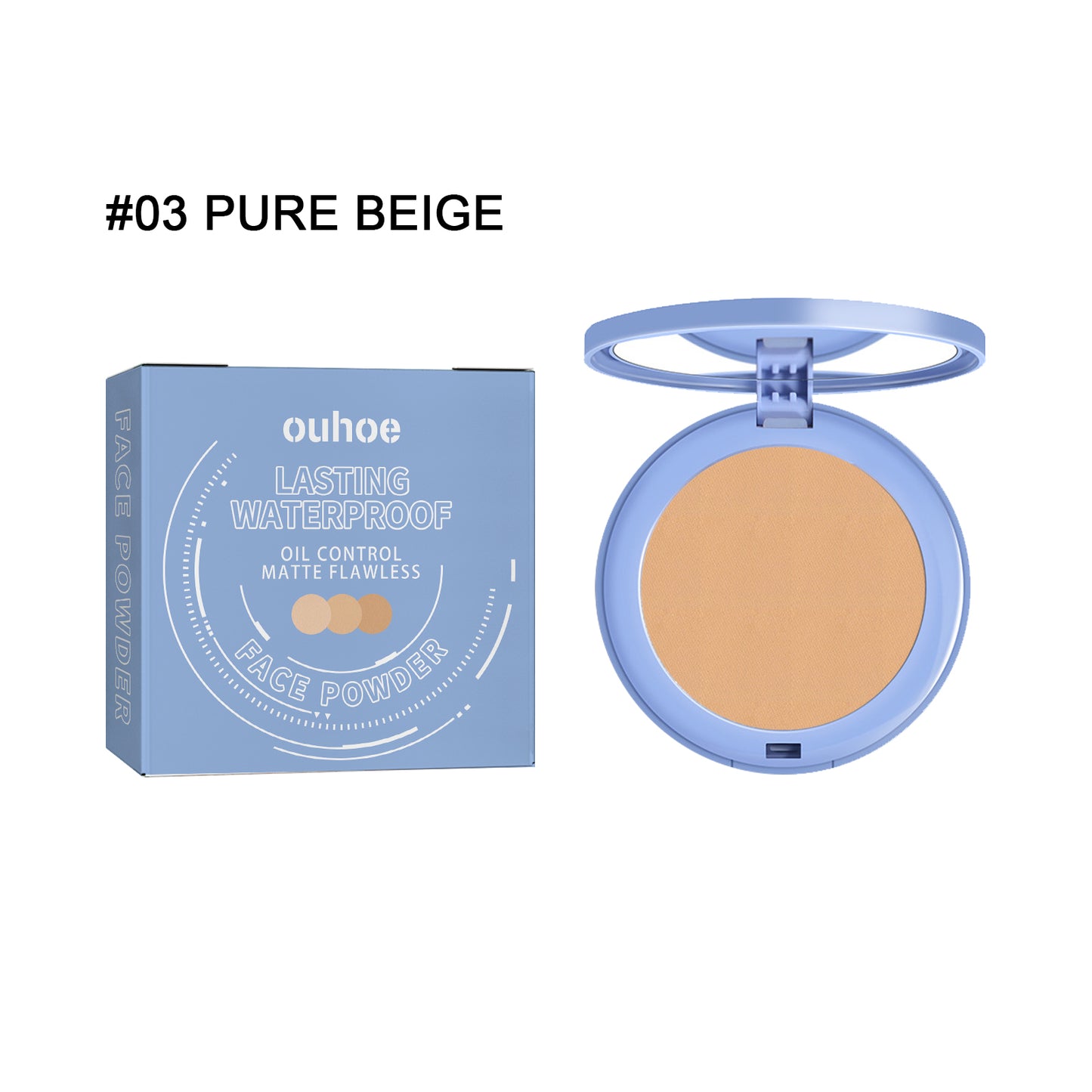 Ouhoe Finishing Powder Flawless Long-Lasting Not Easy to Makeup Makeup Powder Cake Natural Lightweight Breathable Finishing Powder