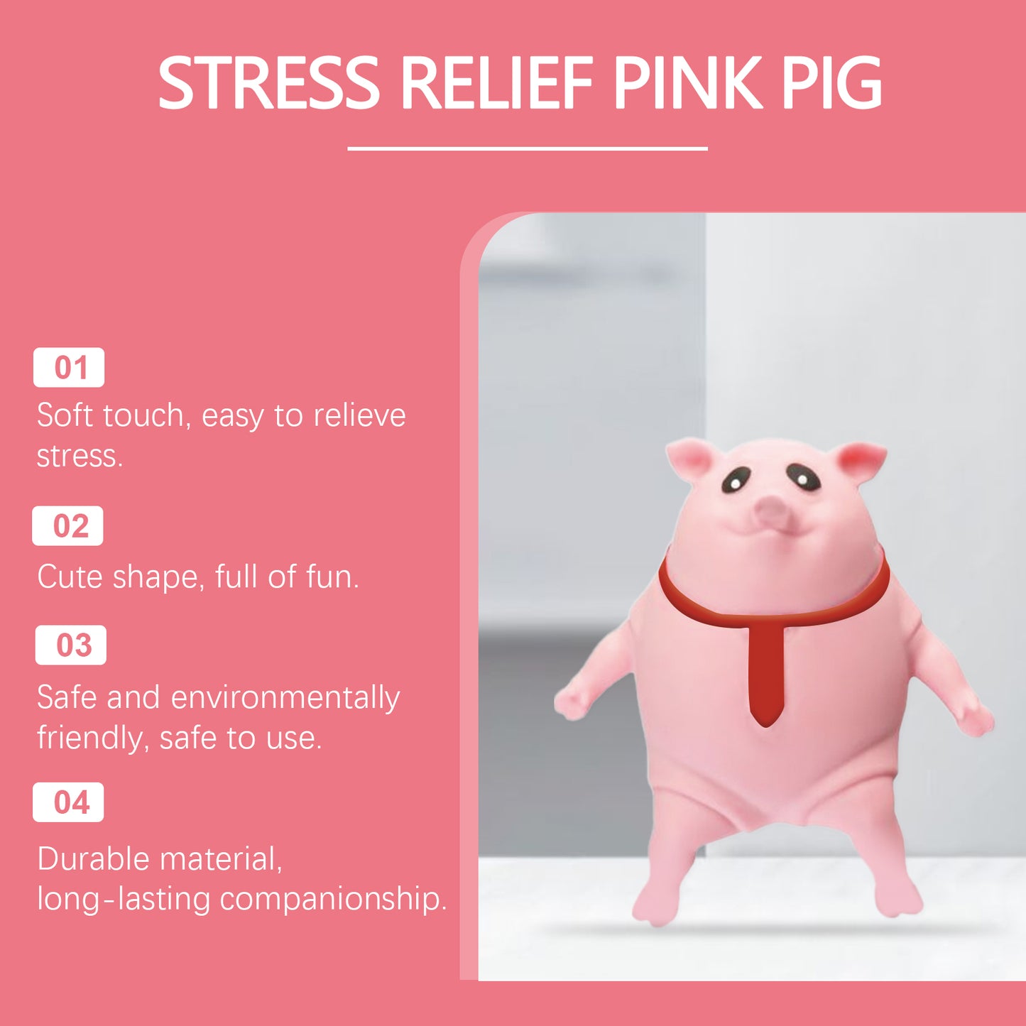 Dowmoo Pink Pig Toy Creative Cartoon Design Happy Experience Adds Fun Cute Interesting Entertainment Toy