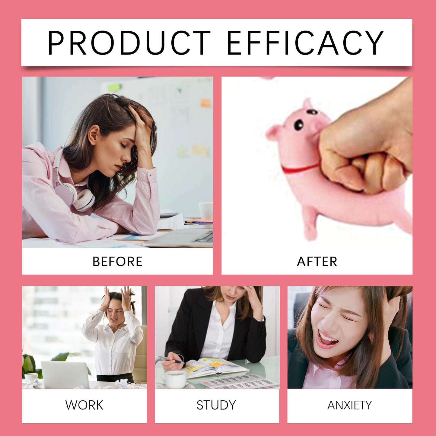 Dowmoo Pink Pig Toy Creative Cartoon Design Happy Experience Adds Fun Cute Interesting Entertainment Toy