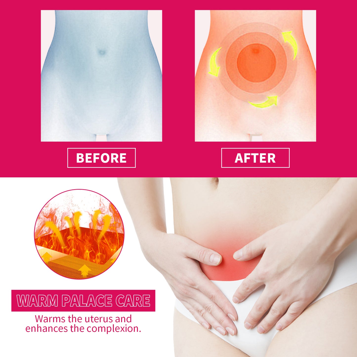 South Moon Menstrual Pain Patch Female Physiological Period Body Nursing Adhesive Bandage Relieve Menstrual Pain Nursing Adhesive Bandage