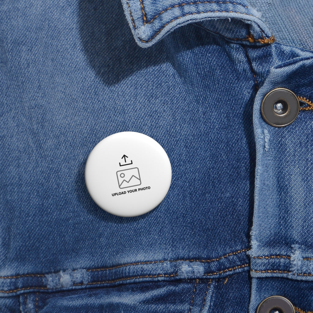 Custom Photo Pin Buttons — Personalized Round Photo Button Pins for Jackets, Bags & Events
