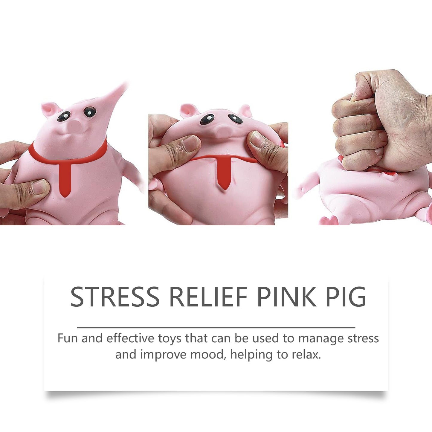 Dowmoo Pink Pig Toy Creative Cartoon Design Happy Experience Adds Fun Cute Interesting Entertainment Toy