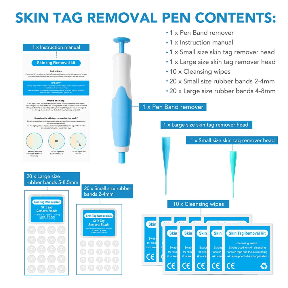 Rubber Rings Skin Tag Removal Tool Face Beauty Accessories Skin Tag Removal Device Multipurpose Supplies for Face Neck Chin Back