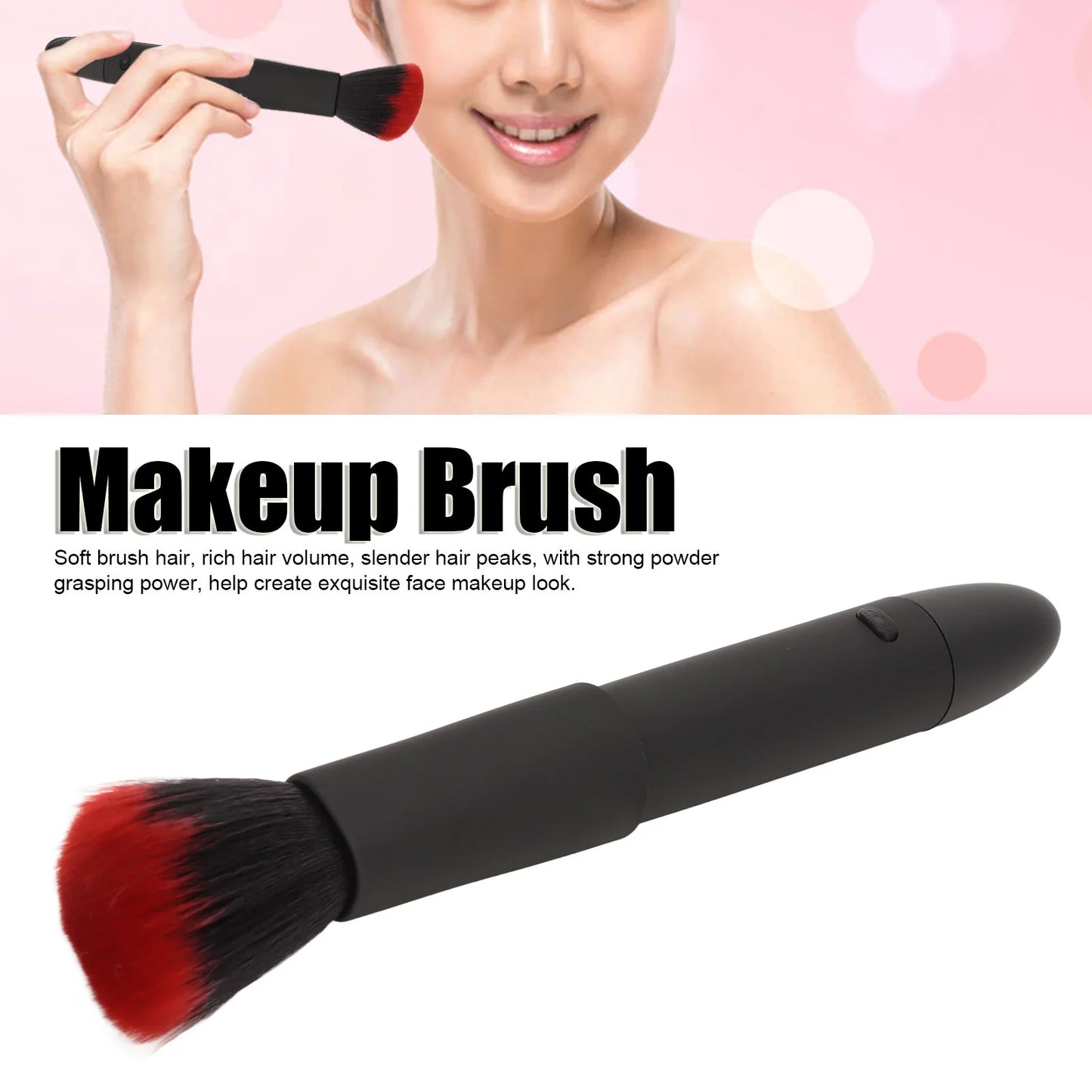 Electric Makeup Brush 10 Gears Rechargeable Adjustable Multifunctional Waterproof Blush Brush