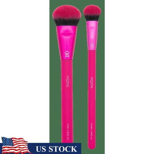 Vegan Makeup Brush Set Blending Buffing and Blurring Professional Quality Synthetic Brushes with Waterproof Handles Flawless