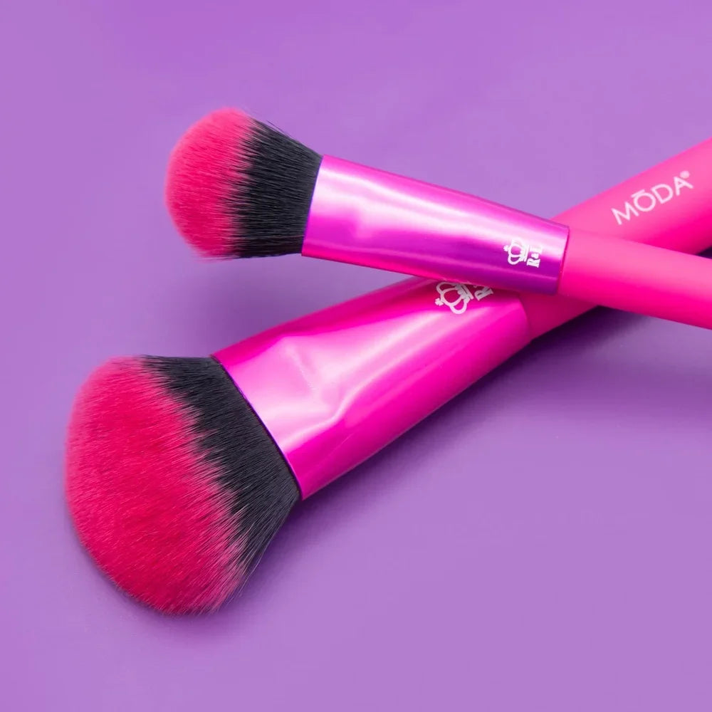 Vegan Makeup Brush Set Blending Buffing and Blurring Professional Quality Synthetic Brushes with Waterproof Handles Flawless