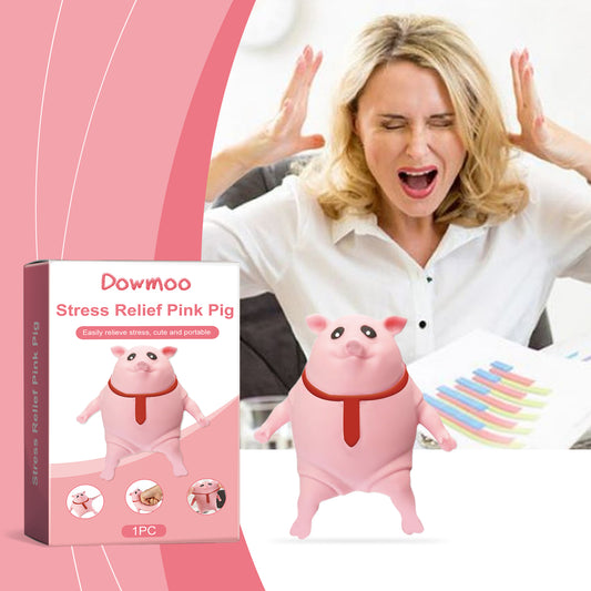 Dowmoo Pink Pig Toy Creative Cartoon Design Happy Experience Adds Fun Cute Interesting Entertainment Toy