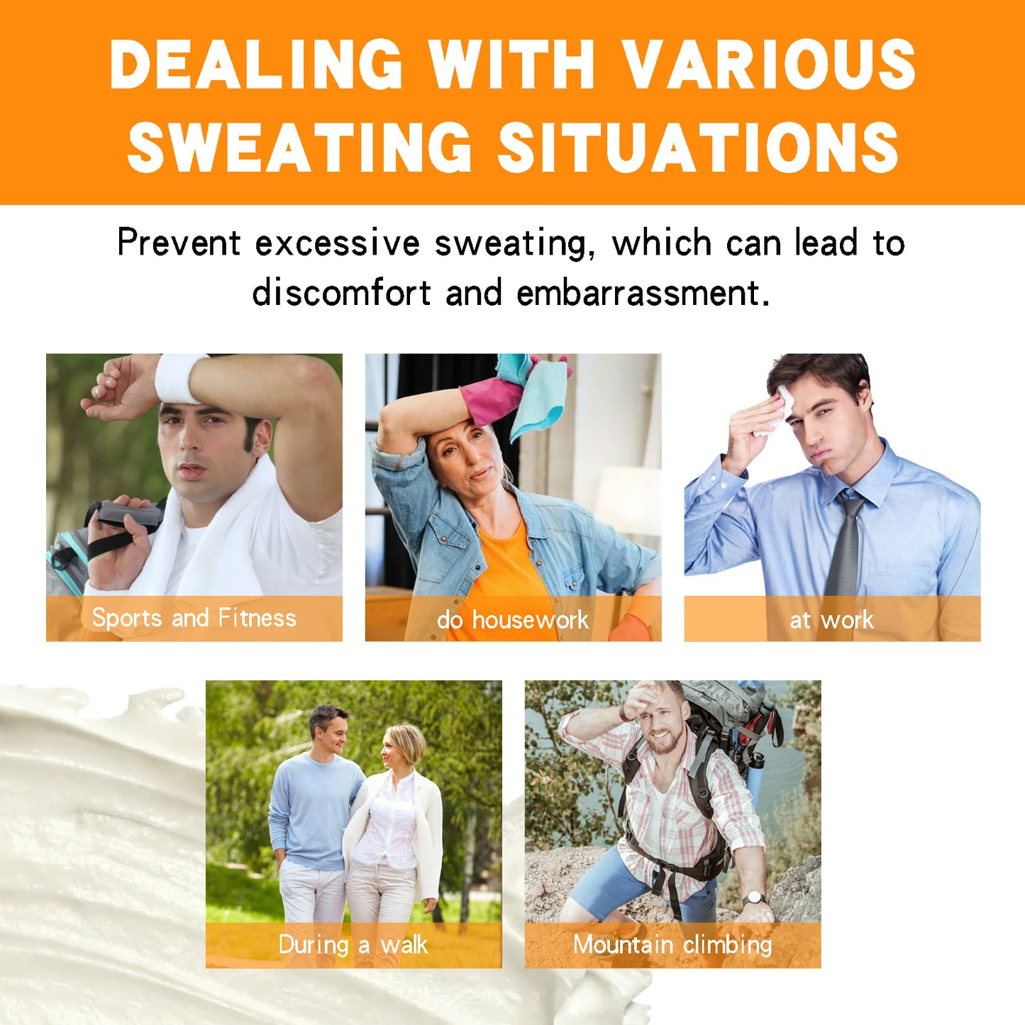 AMZ Facial Sweat Absorbing Lotion Gentle Cleansing Facial Skin Refreshing Skin Friendly Long-lasting Oil Control Facial Antiperspirant