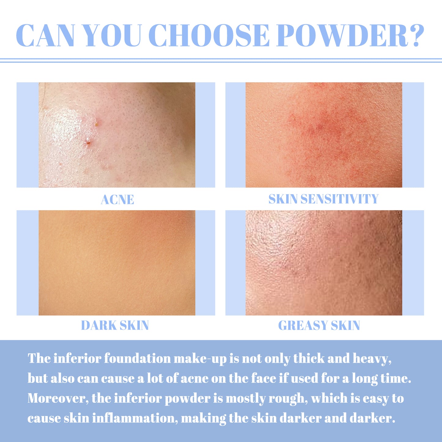 Ouhoe Finishing Powder Flawless Long-Lasting Not Easy to Makeup Makeup Powder Cake Natural Lightweight Breathable Finishing Powder