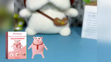 Dowmoo Pink Pig Toy Creative Cartoon Design Happy Experience Adds Fun Cute Interesting Entertainment Toy