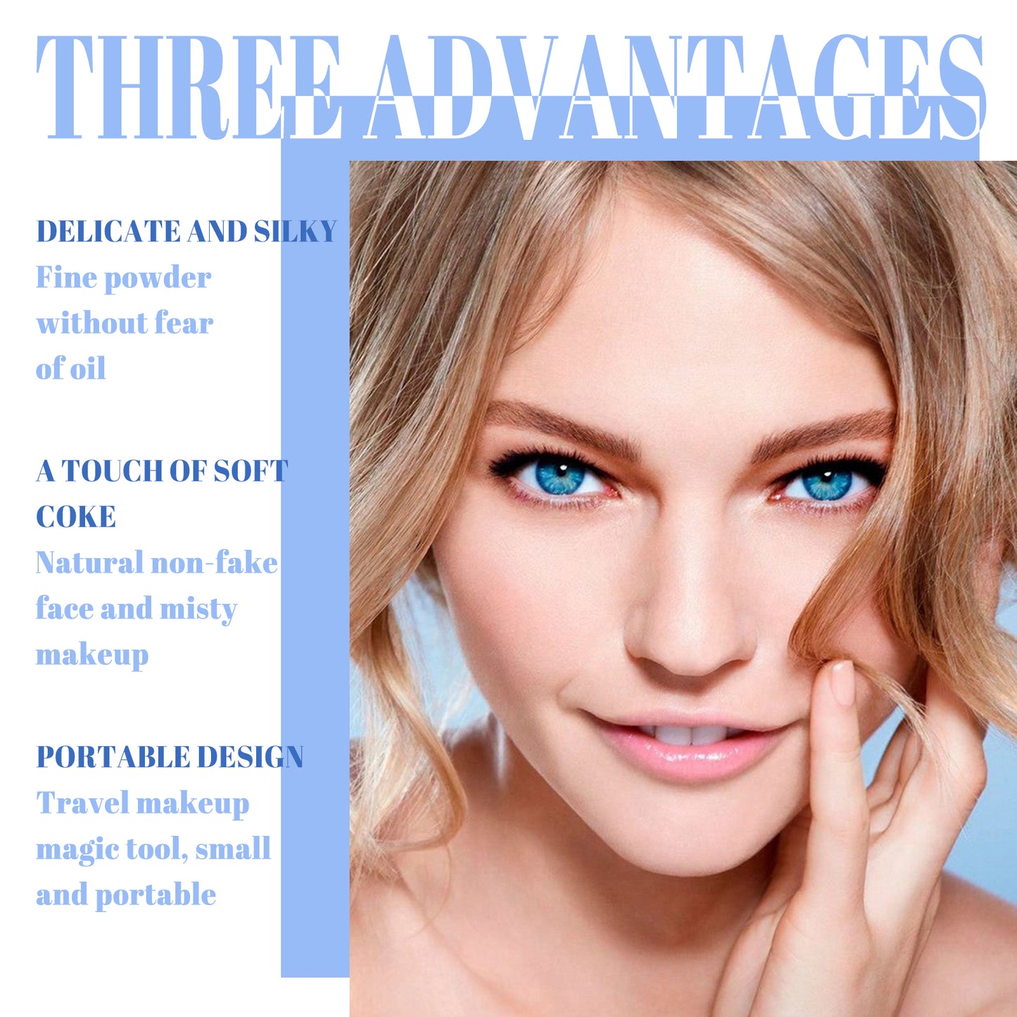 Ouhoe Finishing Powder Flawless Long-Lasting Not Easy to Makeup Makeup Powder Cake Natural Lightweight Breathable Finishing Powder