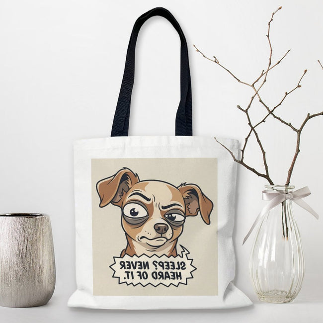 Canvas Tote Shopping Bag Dog