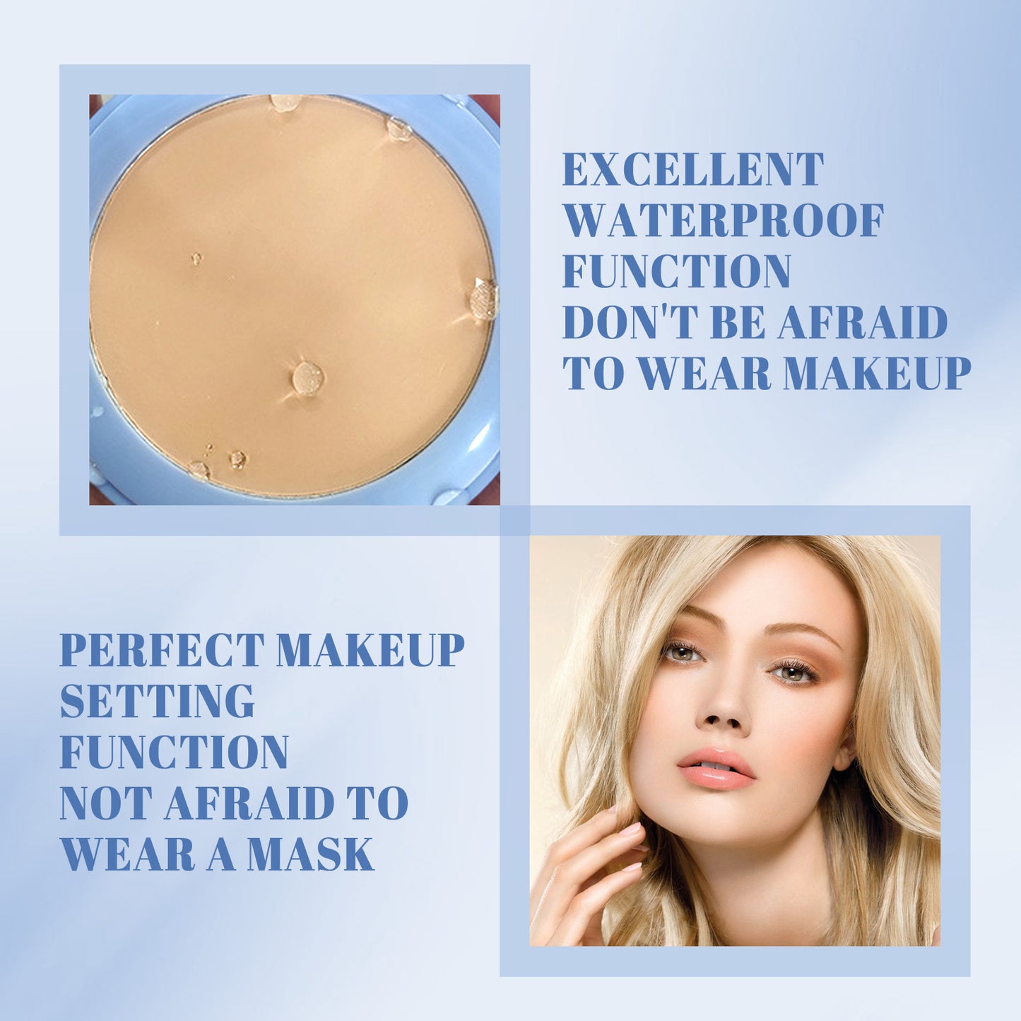 Ouhoe Finishing Powder Flawless Long-Lasting Not Easy to Makeup Makeup Powder Cake Natural Lightweight Breathable Finishing Powder