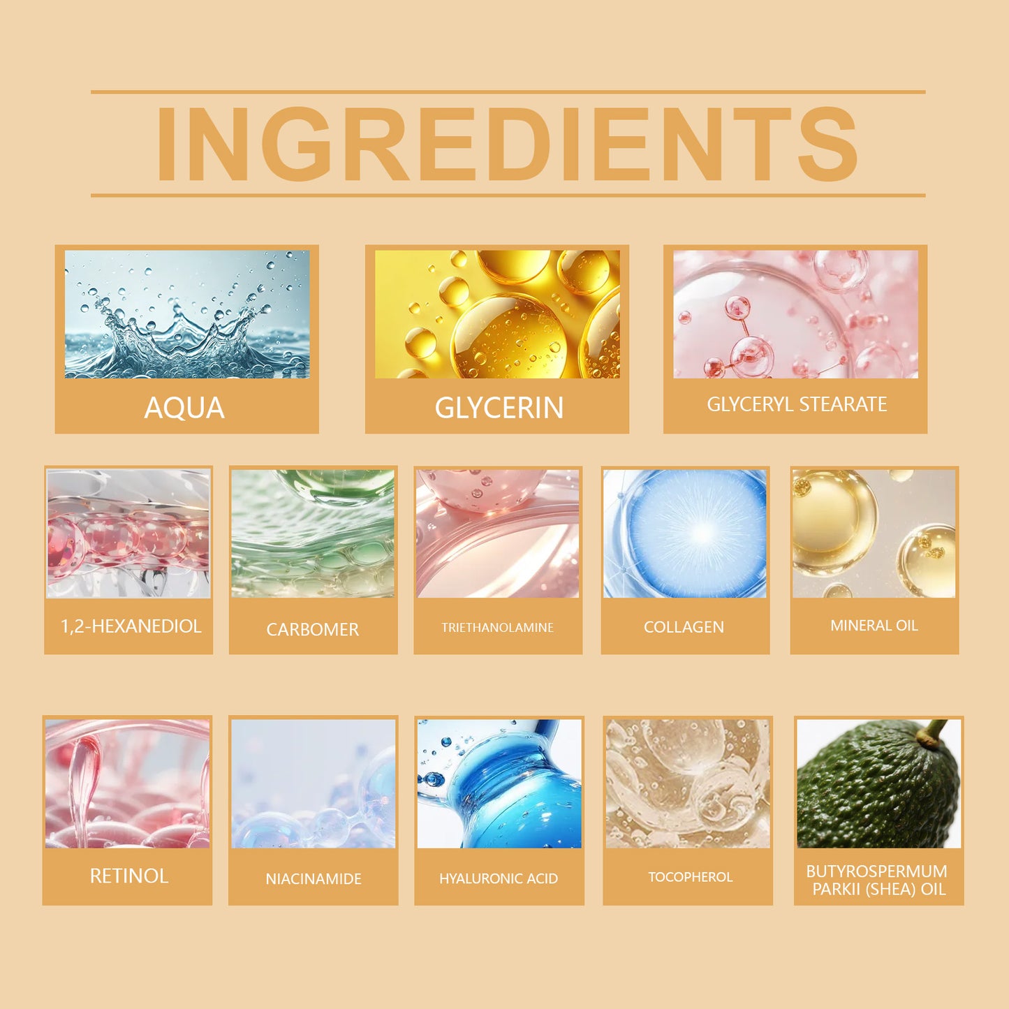 Viareline Retinol Moisturizing Cream Gentle Care Facial Skin Lubricating Elastic Tender Nourishing Moisturizing Cream